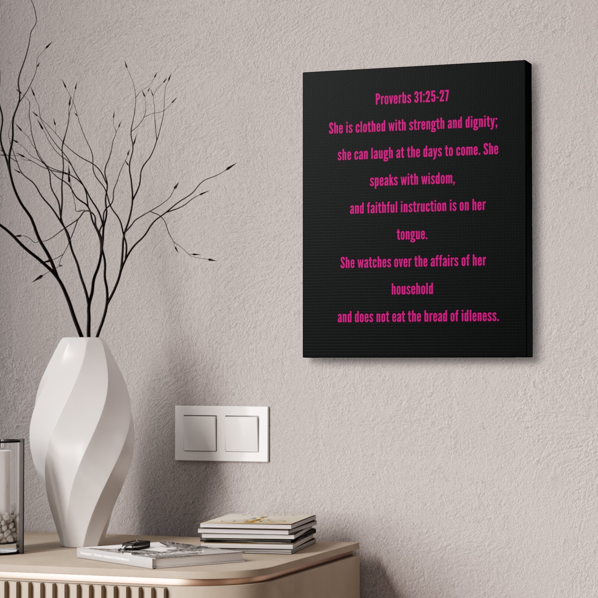 Proverbs 31 Canvas (Magenta)