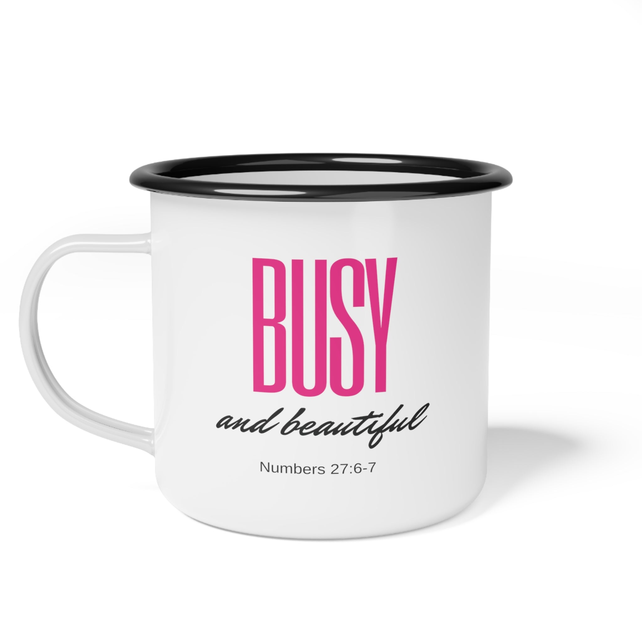 Busy and Beautiful Enamel Mug