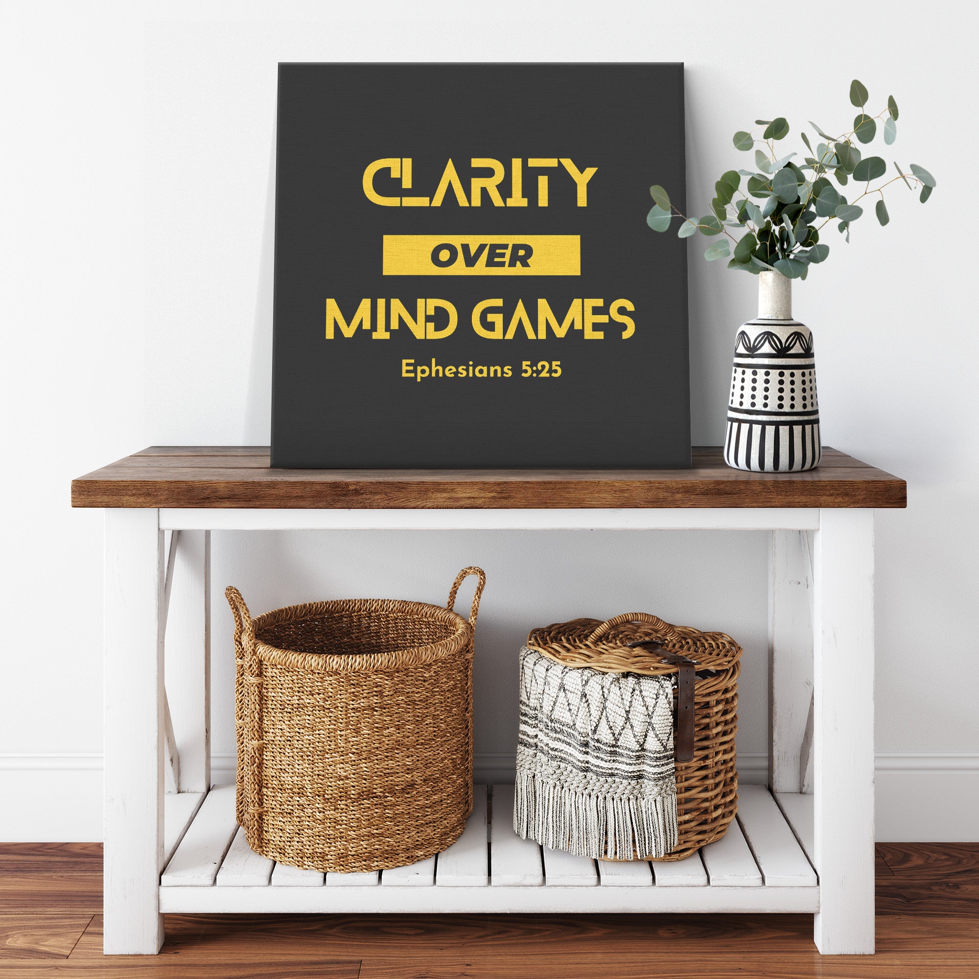 Clarity Over Mind Games Canvas